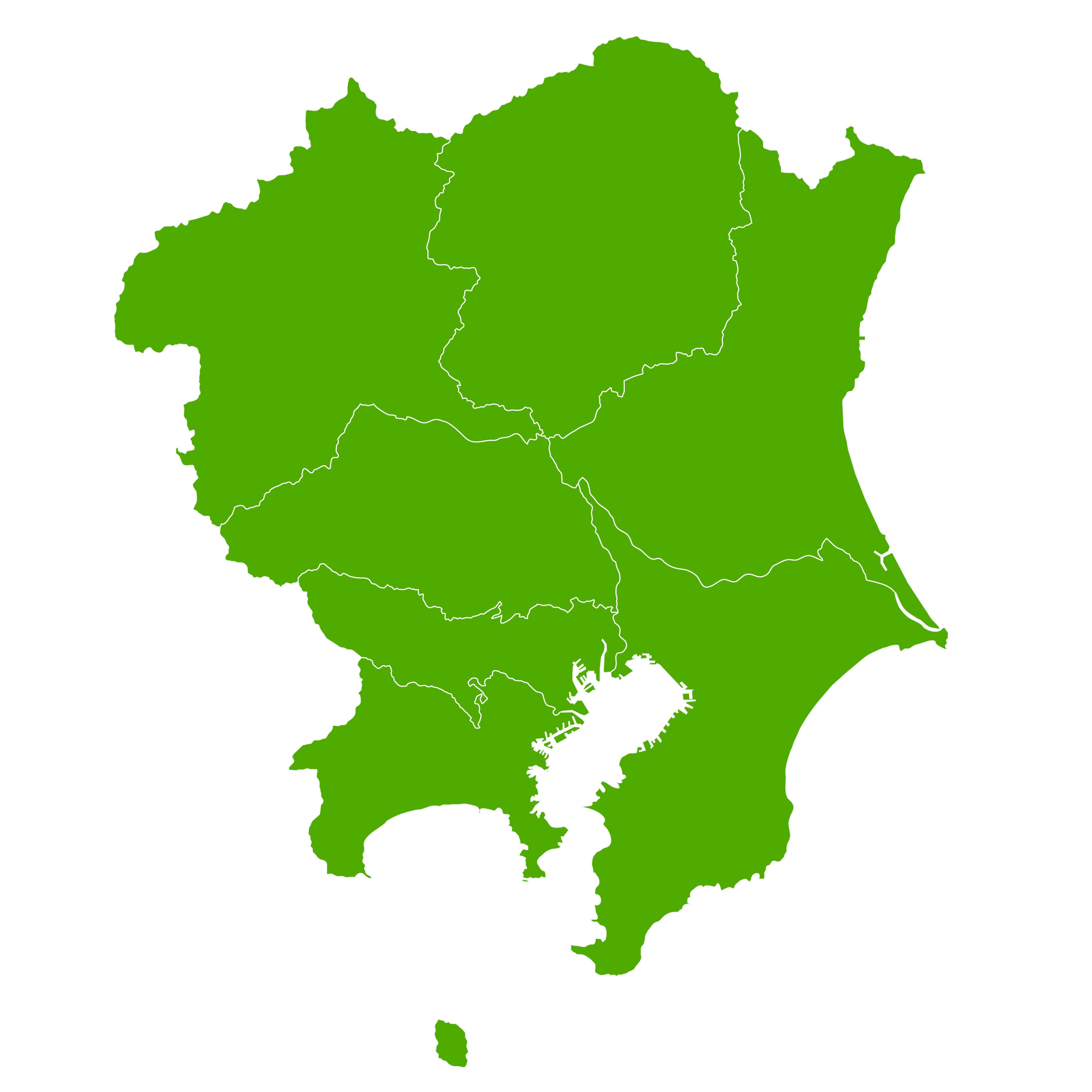 関東地方の対応エリアマップ